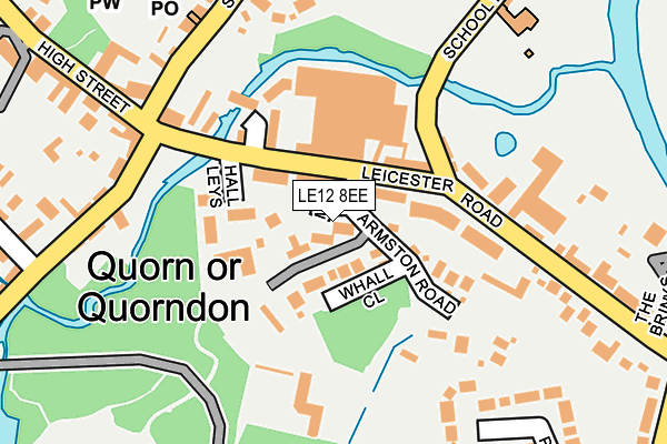LE12 8EE map - OS OpenMap – Local (Ordnance Survey)