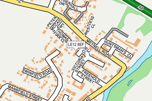 LE12 8EF map - OS OpenMap – Local (Ordnance Survey)