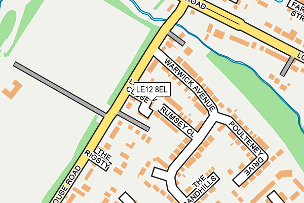 LE12 8EL map - OS OpenMap – Local (Ordnance Survey)