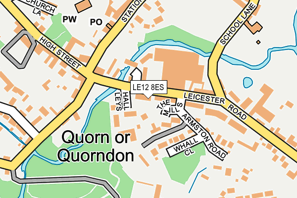 LE12 8ES map - OS OpenMap – Local (Ordnance Survey)