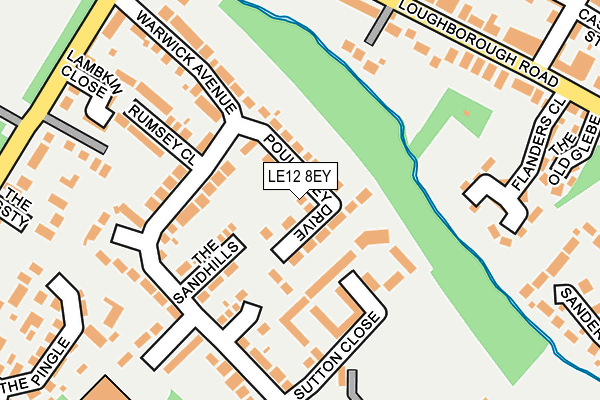 LE12 8EY map - OS OpenMap – Local (Ordnance Survey)
