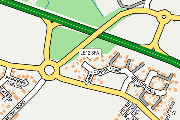 LE12 8FA map - OS OpenMap – Local (Ordnance Survey)