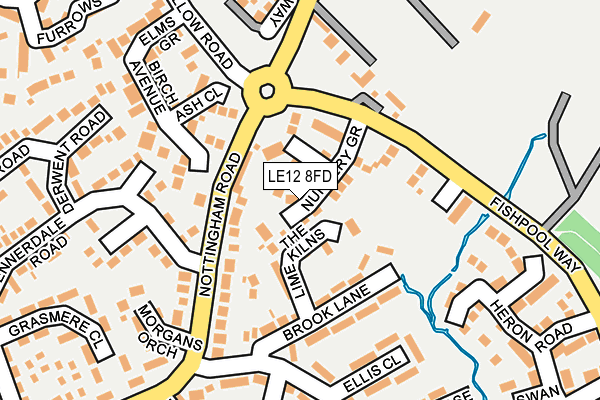 LE12 8FD map - OS OpenMap – Local (Ordnance Survey)