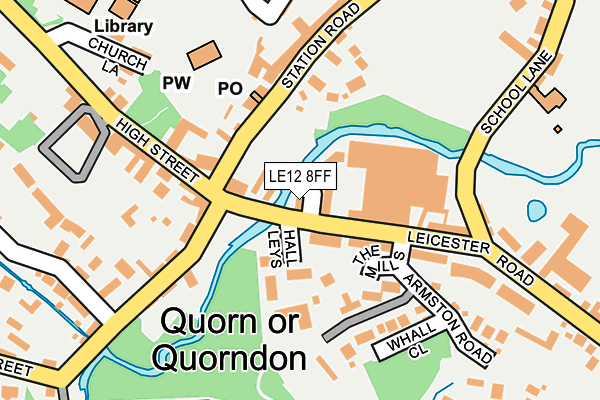 LE12 8FF map - OS OpenMap – Local (Ordnance Survey)