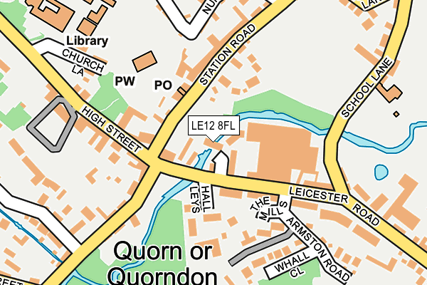 LE12 8FL map - OS OpenMap – Local (Ordnance Survey)