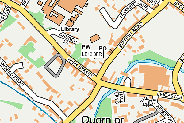 LE12 8FR map - OS OpenMap – Local (Ordnance Survey)