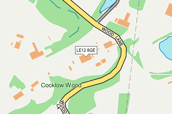 LE12 8GE map - OS OpenMap – Local (Ordnance Survey)