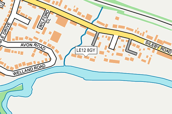 LE12 8GY map - OS OpenMap – Local (Ordnance Survey)
