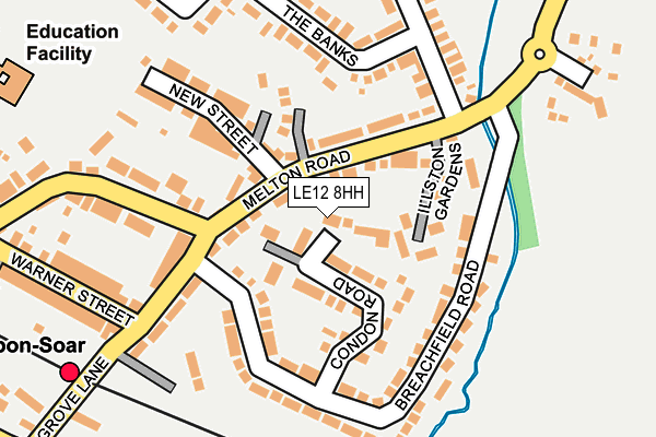 LE12 8HH map - OS OpenMap – Local (Ordnance Survey)