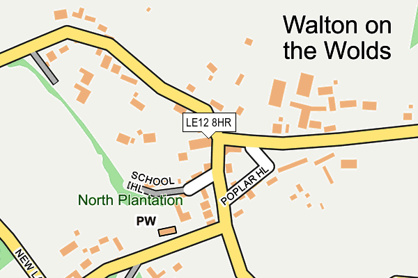 LE12 8HR map - OS OpenMap – Local (Ordnance Survey)