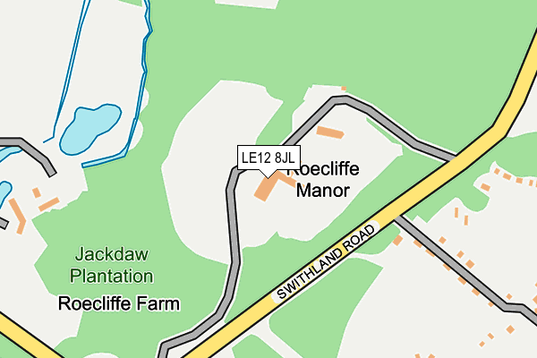 LE12 8JL map - OS OpenMap – Local (Ordnance Survey)