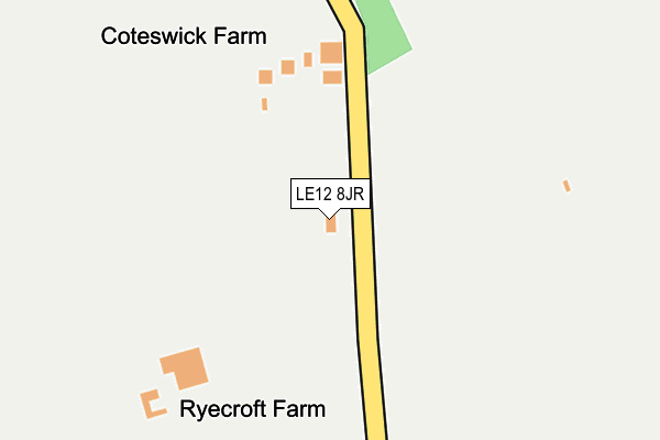 LE12 8JR map - OS OpenMap – Local (Ordnance Survey)