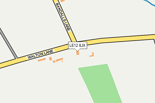 LE12 8JX map - OS OpenMap – Local (Ordnance Survey)