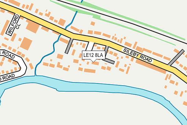 LE12 8LA map - OS OpenMap – Local (Ordnance Survey)
