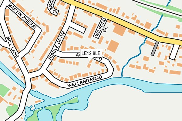 LE12 8LE map - OS OpenMap – Local (Ordnance Survey)