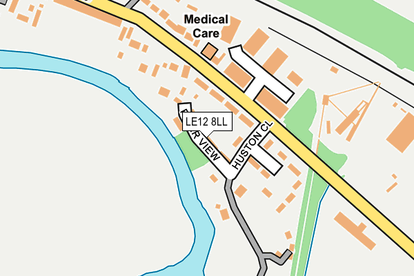 LE12 8LL map - OS OpenMap – Local (Ordnance Survey)