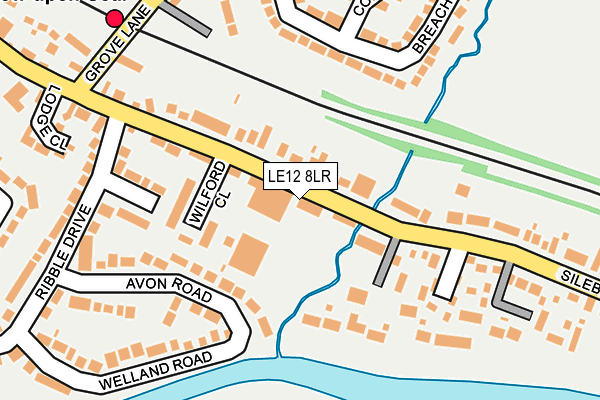 LE12 8LR map - OS OpenMap – Local (Ordnance Survey)
