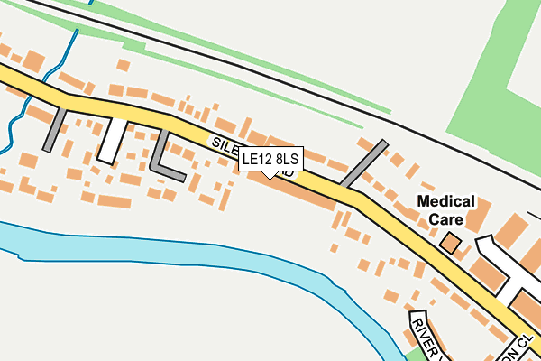 LE12 8LS map - OS OpenMap – Local (Ordnance Survey)