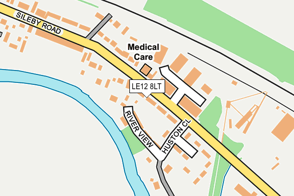 LE12 8LT map - OS OpenMap – Local (Ordnance Survey)