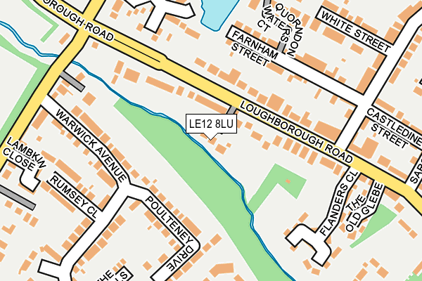 LE12 8LU map - OS OpenMap – Local (Ordnance Survey)