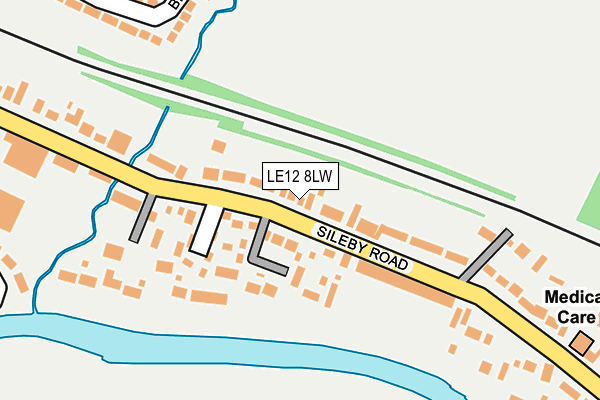 LE12 8LW map - OS OpenMap – Local (Ordnance Survey)