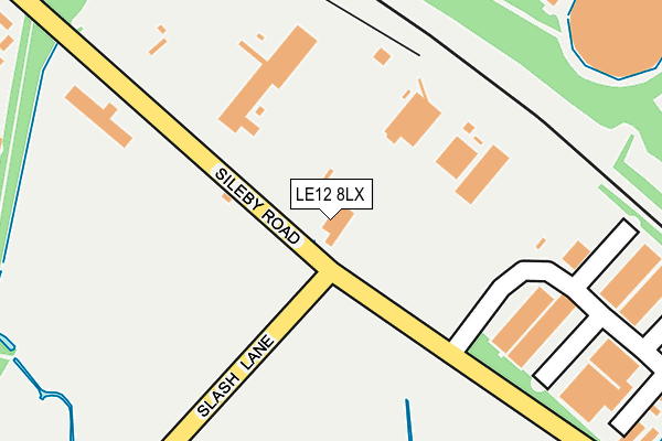 LE12 8LX map - OS OpenMap – Local (Ordnance Survey)