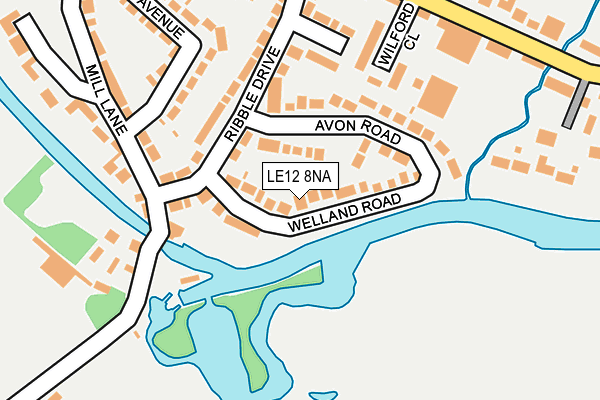 LE12 8NA map - OS OpenMap – Local (Ordnance Survey)