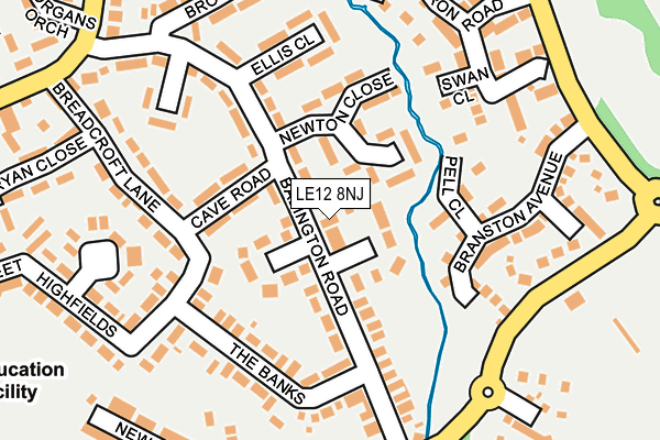 LE12 8NJ map - OS OpenMap – Local (Ordnance Survey)