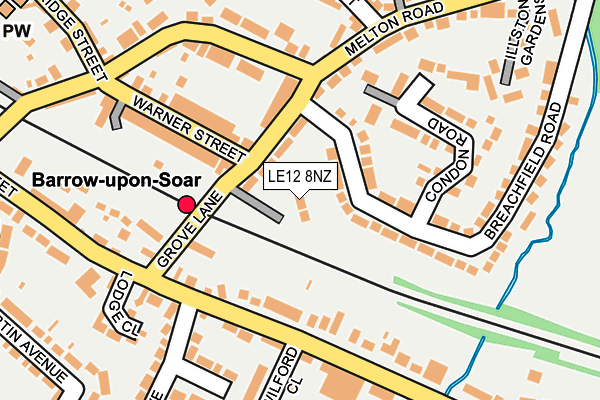 LE12 8NZ map - OS OpenMap – Local (Ordnance Survey)