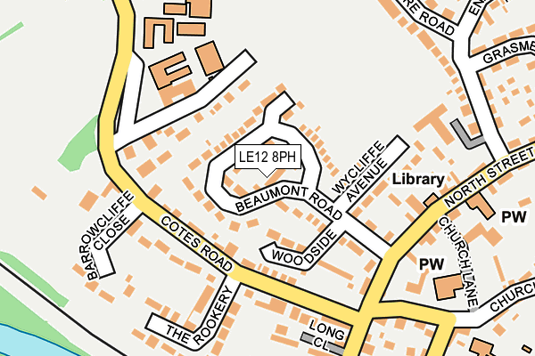 LE12 8PH map - OS OpenMap – Local (Ordnance Survey)
