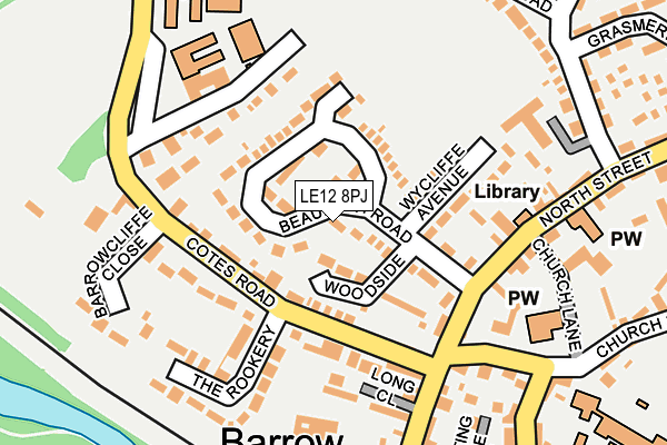 LE12 8PJ map - OS OpenMap – Local (Ordnance Survey)