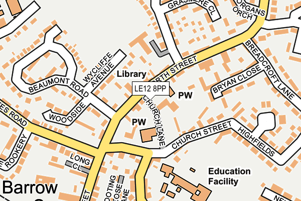 LE12 8PP map - OS OpenMap – Local (Ordnance Survey)