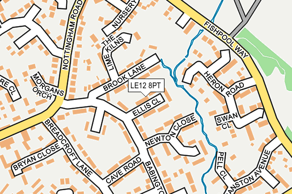 LE12 8PT map - OS OpenMap – Local (Ordnance Survey)