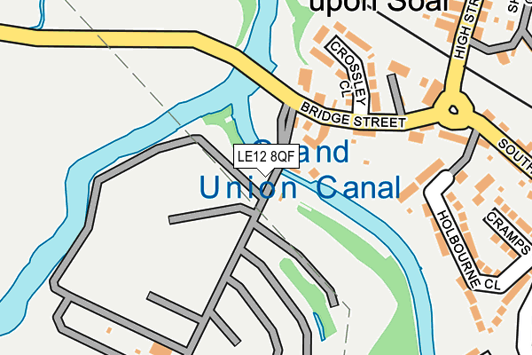 LE12 8QF map - OS OpenMap – Local (Ordnance Survey)