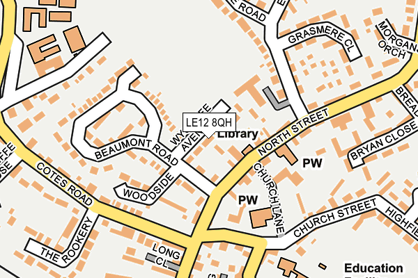 LE12 8QH map - OS OpenMap – Local (Ordnance Survey)