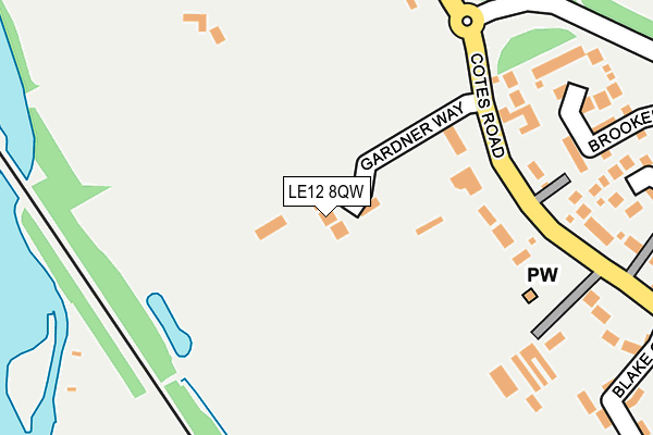 LE12 8QW map - OS OpenMap – Local (Ordnance Survey)