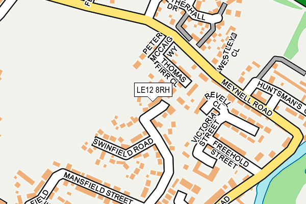 LE12 8RH map - OS OpenMap – Local (Ordnance Survey)