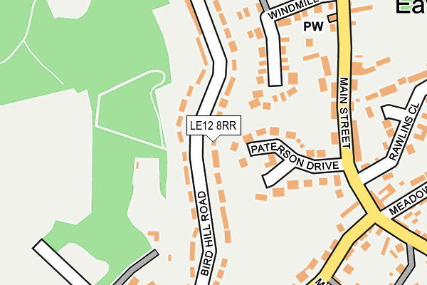 LE12 8RR map - OS OpenMap – Local (Ordnance Survey)