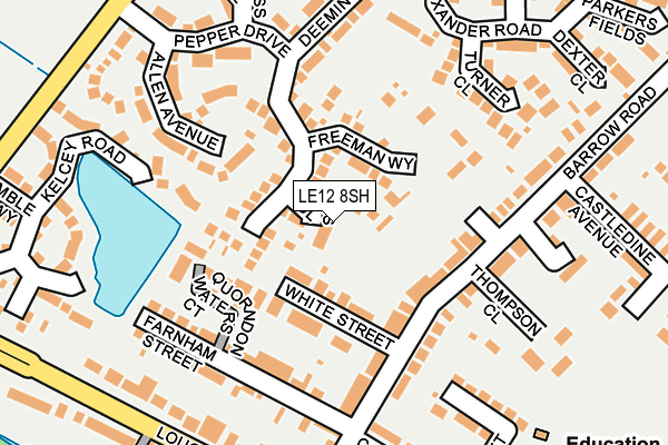 LE12 8SH map - OS OpenMap – Local (Ordnance Survey)