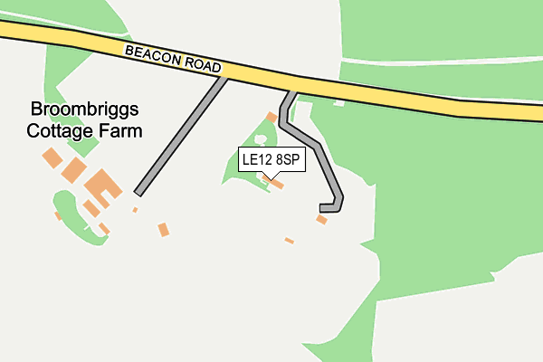 LE12 8SP map - OS OpenMap – Local (Ordnance Survey)