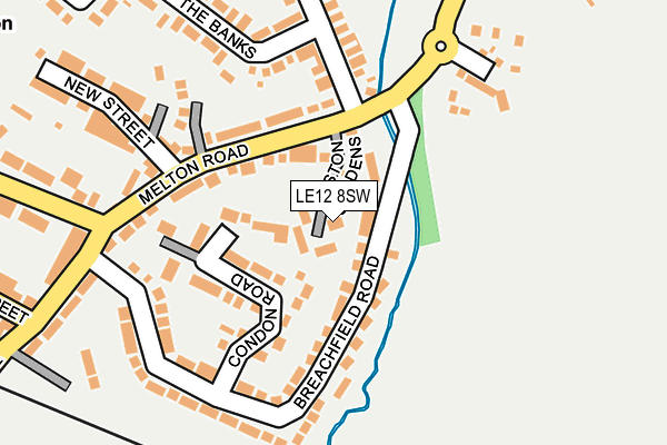 LE12 8SW map - OS OpenMap – Local (Ordnance Survey)