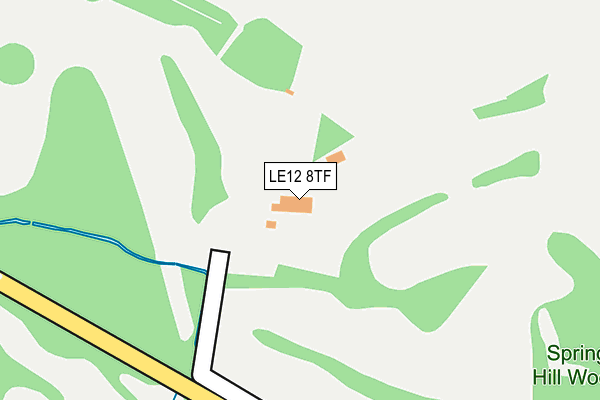 LE12 8TF map - OS OpenMap – Local (Ordnance Survey)