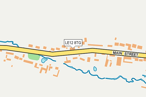 LE12 8TG map - OS OpenMap – Local (Ordnance Survey)