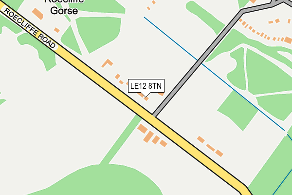 LE12 8TN map - OS OpenMap – Local (Ordnance Survey)