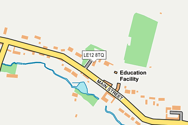 LE12 8TQ map - OS OpenMap – Local (Ordnance Survey)