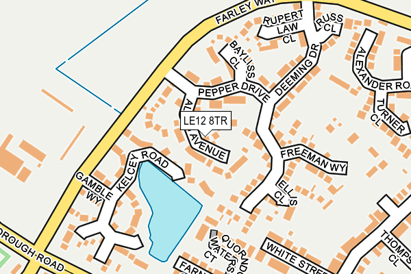 LE12 8TR map - OS OpenMap – Local (Ordnance Survey)
