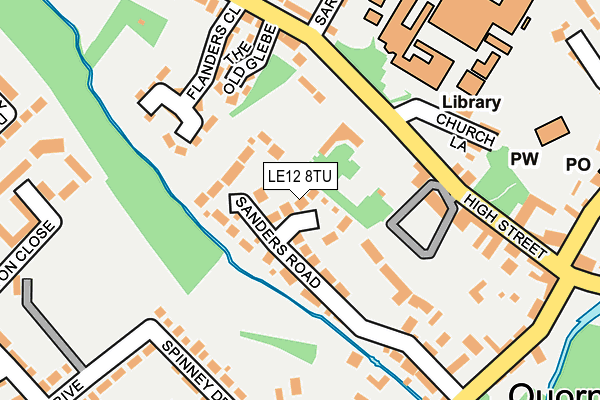 LE12 8TU map - OS OpenMap – Local (Ordnance Survey)