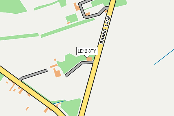 LE12 8TY map - OS OpenMap – Local (Ordnance Survey)