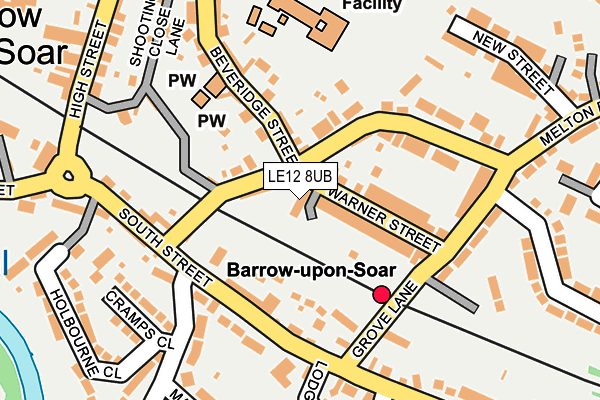 LE12 8UB map - OS OpenMap – Local (Ordnance Survey)