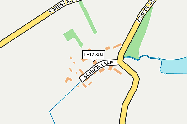 LE12 8UJ map - OS OpenMap – Local (Ordnance Survey)